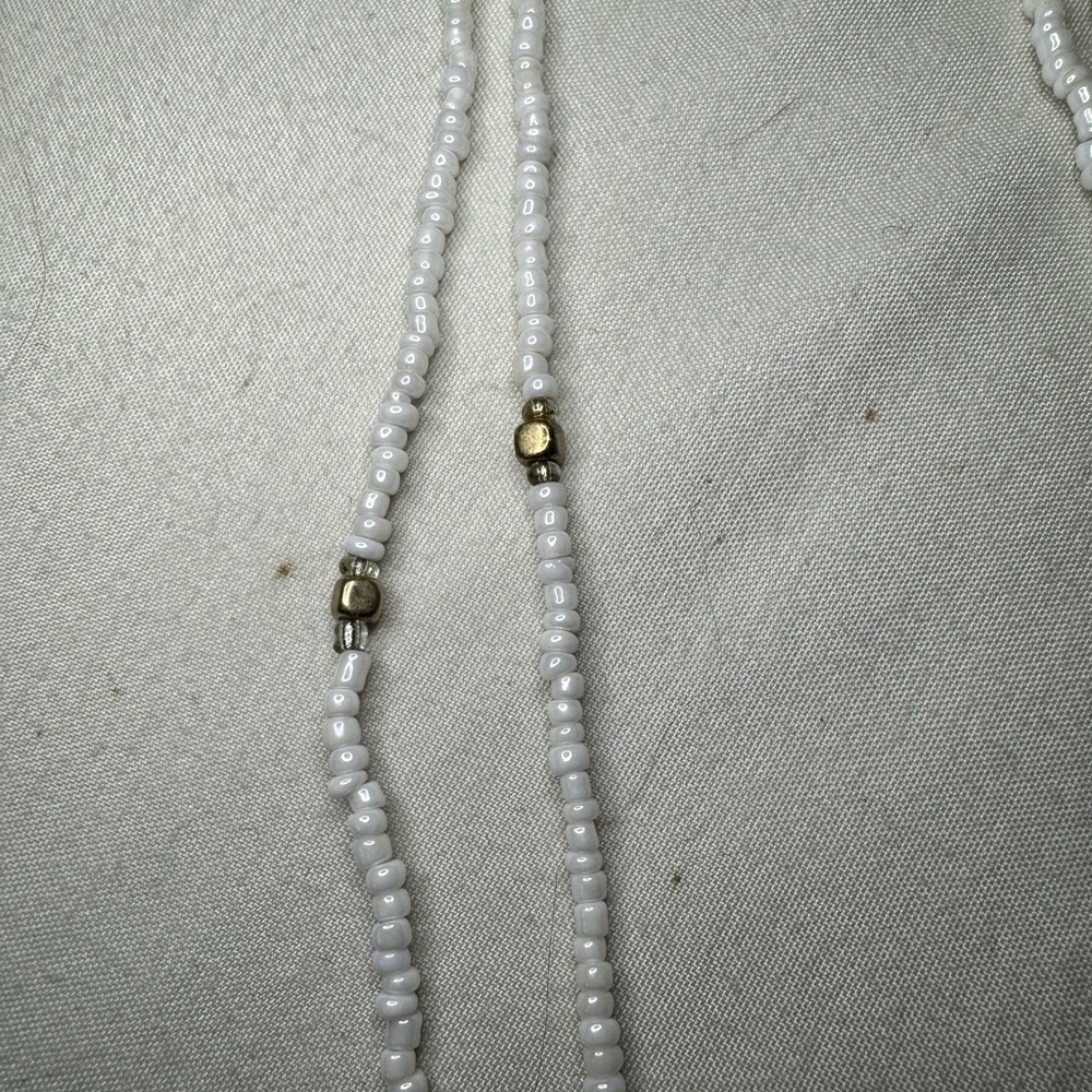 Boho Chic Beaded Necklace with Horn Pendant - Picture 3 of 6